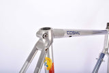 Peugeot A 300 Cosmic vintage aluminum road bike frame in 62 cm (c-t) / 60.5 cm (c-c) with Aviatube Dural tubing from 1987