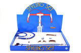 New Raleigh Styling-Set with cabels and toestraps in blue from the 1980s NOS NIB
