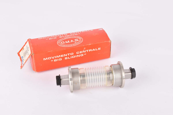 NOS/NIB Omas (O.M.A.S) "Big Sliding"  #Art. 130 extra light weight Bottom Bracket with 114 mm titanium axle and italian threaded aluminum cups from the 1970s - 1980s