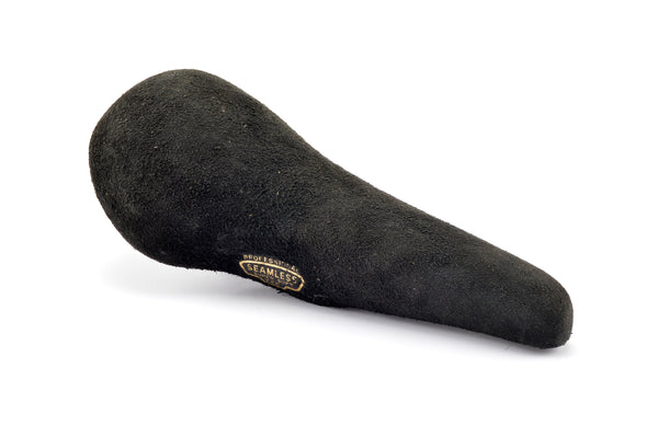 NEW Fujita Professional Seamless Super Soft Y.F.C suede Saddle from the 1980s NOS