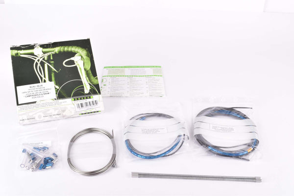 NOS/NIB Nokon Konkavex roadbike shifting cable set with blue aluminum housing for Campagnolo & SRAM (#KON 030 23)