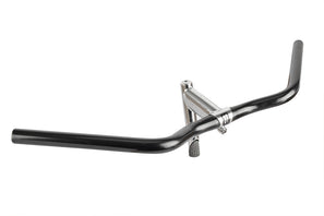 3ttt Mega Chromix Stem (90-130mm, 25.4 clamp) / City Handlebars black anodized (595mm, 25.4 clamp)