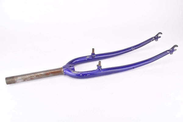 28" Blue Trekking Steel Fork with Eyelets for Fenders and Low Rider