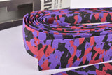 NOS 3ttt cork purple/black/red ribbon handlebar tape with silver end plugs from the 1980s NOS/NIB