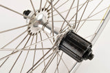 Wheelset with Rigida DP18 clincher rims and Shimano 600 Ultegra Tricolor #6400 #6402 hubs from the 1990s