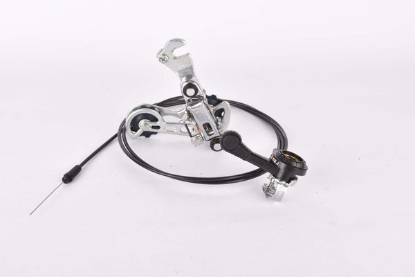 NOS Shimano Positron 6-speed long cage gear shifting set (shifter, cable and rear derailleur)