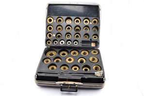 NEW Regina Extra ORO Multiple Freewheel Parts Suitcase with NOS cogs from the 1980s NOS/NIB