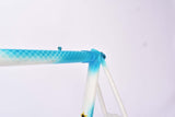 Blue and white Flanders vintage road bike frame in 61.5 cm (c-t) / 60 cm (c-c) from the 1980s