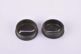 Black Ofmega plastic crank set dust caps
