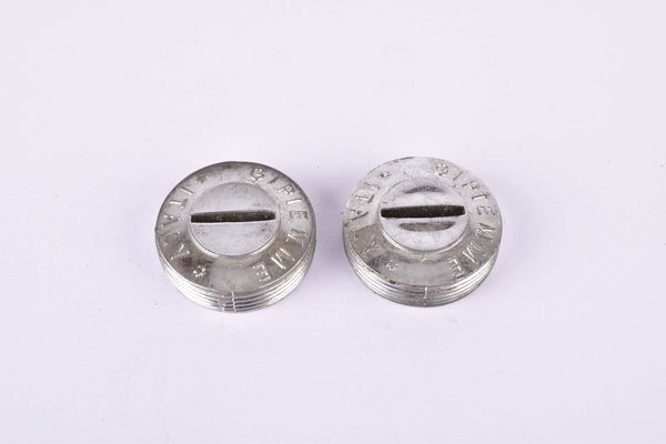 Silver Gipiemme plastic crank set dust caps