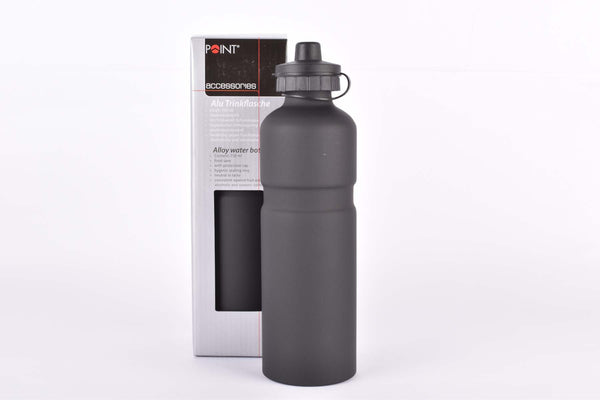Point water bottle, alu, black