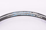 NOS Black Xero X-Carbon carbon fibre reinforced clincher rim set in 700c/622mm with 16 an 20 holes