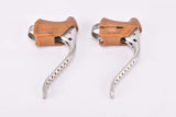 Weinmann AG drilled non-aero Brake lever set with brown hoods from the 1970s to 1980s