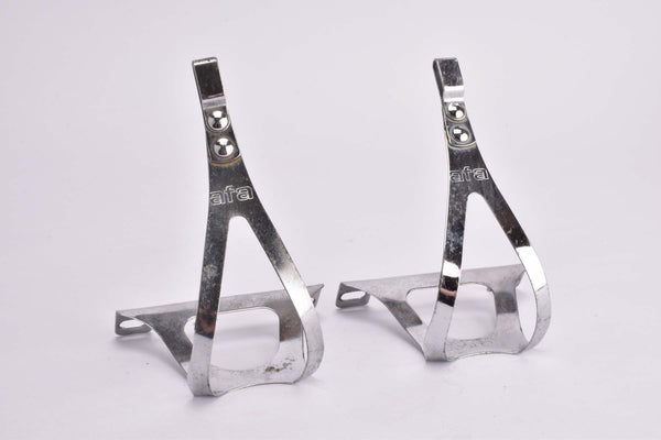 AFA chromed steel toe clip set in size M