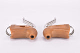 Weinmann AG drilled non-aero Brake lever set with brown hoods from the 1970s to 1980s
