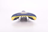 NOS Blue & Yellow Pinarello labled Selle Italia XO Saddle from the 2000s