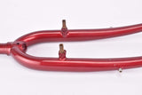 NOS 28" Dark Red Trekking Steel Fork with Eyelets for Fenders, Rack and Low Rider