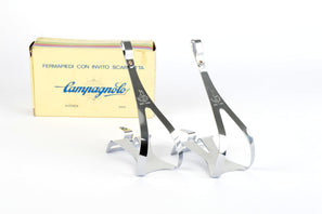 NEW Campagnolo Nuovo Record "winged wheel logo" toe clips in size Large from the 1980s NOS/NIB