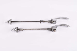 Campagnolo quick release set Record and Super Record, #1001/3 and #1006/8 front and rear Skewer from the 1970s - 80s