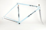 Rossin Super Record frame 49 cm (c-t) / 47.5 cm (c-c) with Columbus SLX Tubing in light blue and chrome