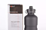 Point water bottle, alu, black