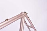Pink Motobecane C4 vintage road bike frame in 56.5 cm (c-t) / 55 cm (c-c) with Reynolds 531 tubing from 1978
