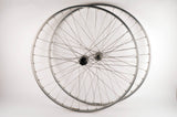 Wheelset with Wolber Super Champion Gentleman GTA clincher rims and Shimano 600EX #6207 #6208 hubs from the 1980s