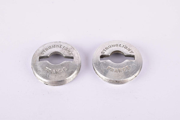 Stronglight aluminum alloy crank set dust caps from the late 1950s - 1960s