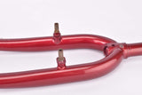 NOS 28" Dark Red Trekking Steel Fork with Eyelets for Fenders, Rack and Low Rider