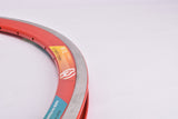 NOS Rigida DP 22 Ultimate Power (UP) red high profile aero MTB Clincher single Rim in 26"/559x16mm with 32 holes from the 1980s - 2000s