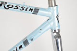 Rossin Super Record frame 49 cm (c-t) / 47.5 cm (c-c) with Columbus SLX Tubing in light blue and chrome