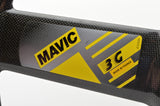 Mavic 3G carbon tri spoke tubular rear wheel from the 1990s