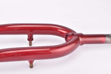 NOS 28" Dark Red Trekking Steel Fork with Eyelets for Fenders, Rack and Low Rider
