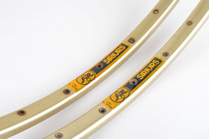NEW FIR Sirius gold anodized tubular Rims 700c/622mm with 36 holes from the 1980s NOS