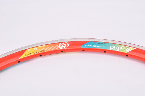 NOS Rigida DP 22 Ultimate Power (UP) red high profile aero MTB Clincher single Rim in 26"/559x16mm with 36 holes from the 1980s - 2000s