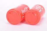 NOS set of 2 Roto Made in Italy red Coca Cola 500ml water bottles