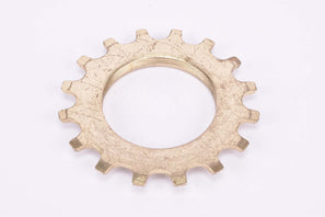 NOS Shimano Dura-Ace #MF-7150 / #MF-7160 (#FA-100 / #FA-110) golden Cog threaded on inside (#BC40), 5-speed and 6-speed Freewheel Sprocket with 16 teeth #1241611 from the 1970s - 1980s