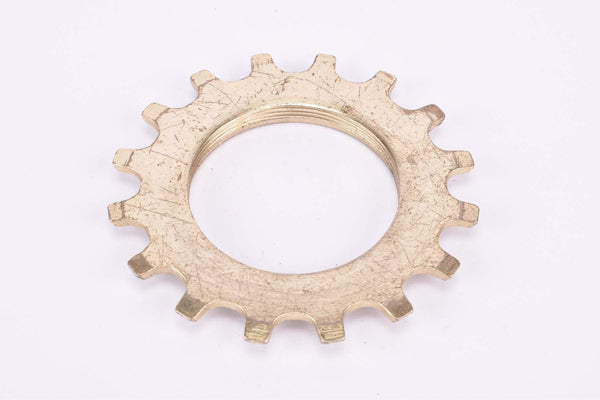 NOS Shimano Dura-Ace #MF-7150 / #MF-7160 (#FA-100 / #FA-110) golden Cog threaded on inside (#BC40), 5-speed and 6-speed Freewheel Sprocket with 16 teeth #1241611 from the 1970s - 1980s