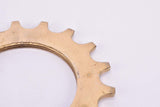 NOS Suntour Pro Compe #4 5-speed and 6-speed Cog, golden steel Freewheel Sprocket threaded on the inside with 17 teeth from the 1970s - 1980s