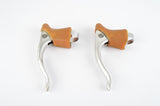 Campagnolo Record #2030 brake lever set with brown hoods from the 1980s