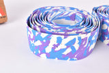 NOS Silva Cork dappled handlebar tape in blue/white/purple from the 1980s