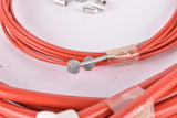NOS red Brake and Gear Shifting Cable Set for front and rear brake and dreailleur from the 1970s / 80s