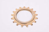 NOS Suntour Pro Compe #4 5-speed and 6-speed Cog, golden steel Freewheel Sprocket threaded on the inside with 17 teeth from the 1970s - 1980s