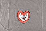 Columbus Heart Charcoal T-Shirt, grey