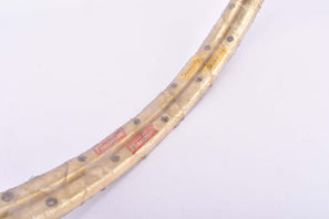 NOS golden anodized Fiamme Speedy Tubular Rim Set (Triathlon / Timetrail) 26" / 571mm (650) with 28 holes from the 1970s - 1980s