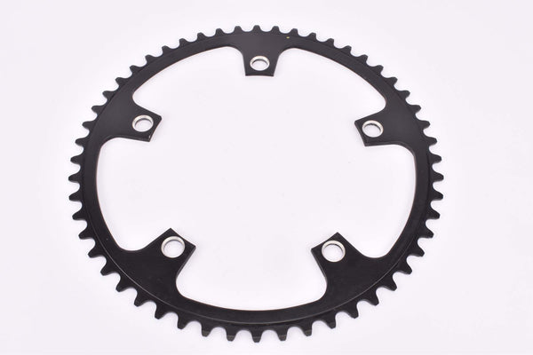 NOS black anodized Gipiemme Azzurro Chainring with 52 teeth and 144 mm BCD from the 1980s