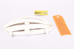 NOS White Reg #402 danish leather helmet in size 56