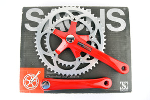 NEW Sachs 7000 red anodized crankset in 172,5 mm length from 1980s NOS/NIB