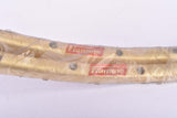NOS golden anodized Fiamme Speedy Tubular Rim Set (Triathlon / Timetrail) 26" / 571mm (650) with 28 holes from the 1970s - 1980s