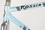 Rossin Super Record frame 49 cm (c-t) / 47.5 cm (c-c) with Columbus SLX Tubing in light blue and chrome